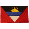 ANTIGUA & BARBUDA COUNTRY FLAG SMALL IRON ON PATCH CREST BADGE . NEW