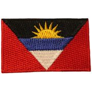 ANTIGUA & BARBUDA COUNTRY FLAG SMALL IRON ON PATCH CREST BADGE . NEW