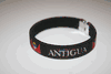 ANTIGUA BLACK COUNTRY FLAG FLEXIBLE METAL NYLON BRACELET .. NEW