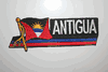 ANTIGUA COUNTRY FLAG WORD IRON-ON PATCH CREST BADGE .. NEW