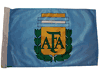 ARGENTINA 12" X 18" INCHES AFA LOGO HIGH QUALITY FLAG WITH SLEAVE WITHOUT STICK .. FIFA SOCCER WORLD CUP .. NEW