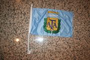 ARGENTINA AFA FIFA WORLD CUP SOCCER FOOTBALL LOGO CAR FLAG FOR YOUR AUTOMOBILE WITH POLE .. N EW