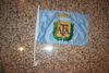 ARGENTINA AFA FIFA WORLD CUP SOCCER FOOTBALL LOGO CAR FLAG FOR YOUR AUTOMOBILE WITH POLE .. N EW