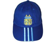 ARGENTINA BLUE WITH STRIPES AFA LOGO EMBOSSED HAT CAP .. FIFA SOCCER WORLD CUP .. NEW