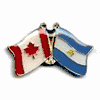 ARGENTINA / CANADA COUNTRY FLAG SMALL METAL FRIENDSHIP LAPLE PIN BADGE .. NEW