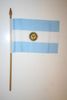 ARGENTINA COUNTRY 4" X 6" SMALL STICK FLAG WITH 10" POLE .. NEW