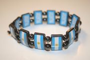 ARGENTINA COUNTRY FLAG FLEXBILE METAL SPORTS BRACELET ... FIFA WORLD CUP SOCCER FOOTBALL ... NEW
