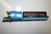 ARGENTINA COUNTRY FLAG LONG METALIC BUMPER STICKER DECAL EMBLEM .. FIFA WORLD CUP SOCCER FOOTBALL .. NEW