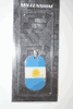 ARGENTINA COUNTRY FLAG METAL DOG TAG NECKLACE PENDANT .. NEW