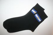 ARGENTINA COUNTRY FLAG PAIR OF BLACK HIGH QUALITY DRESS SOCKS ... 2 SIZES AVAILABLE ... MEN'S & WOMEN'S .. NEW IN PACKAGE 