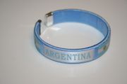 ARGENTINA LIGHT BLUE COUNTRY FLAG FLEXIBLE METAL NYLON BRACELETS ... NEW