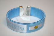 ARGENTINA LIGHT BLUE SUPER THICK COUNTRY FLAG BRACELET WRISTBAND .. SOCCER FOOTBALL .. NEW