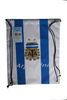 ARGENTINA WHITE TITLE WHITE BLUE STRIPED AFA LOGO DRAWSTRING KNAPSACK BAG .. 13" X 17" INCHES .. HIGH QUALITY .. NEW