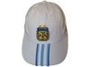 ARGENTINA WHITE WITH STRIPES AFA LOGO EMBOSSED HAT CAP .. FIFA SOCCER WORLD CUP .. NEW