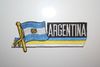 ARGNTINA COUNTRY FLAG WORD IRON-ON PATCH CREST BADGE .. NEW