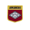 ARKANSAS USA SHIELD FLAG IRON ON PATCH CREST BADGE 3 X 3 1/2 INCHES ... NEW