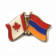 ARMENIA / CANADA COUNTRY FLAG SMALL METAL FRIENSHIP  LAPEL PIN BADGE .. NEW