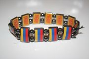 ARMENIA COUNTRY FLAG FLEXIBLE METAL REVERSIBLE SPORTS BRACELET ... NEW