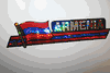 ARMENIA  COUNTRY FLAG LONG METALIC BUMPER STICKER DECAL EMBLEM .. NEW