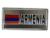 ARMENIA COUNTRY FLAG SILVER SMALL LICENSE PLATE STICKER DECAL EMBLEM  ... NEW