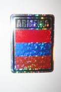 ARMENIA COUNTRY FLAG SMALL METALIC CAR AUTOMOBILE BUMPER STICKER DECAL EMBLEM . NEW