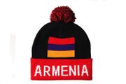 ARMENIA COUNTRY FLAG TOQUE HAT WITH POM POM