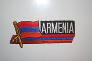 ARMENIA COUNTRY FLAG WORD IRON-ON PATCH CREST BADGE .. NEW