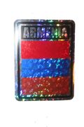 ARMENIA SQUARE COUNTRY FLAG METALLIC BUMPER STICKER DECAL .. SIZE 3" X 4" INCHES .. NEW