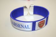 ARSENAL BLUE SUPER THICK FLEXIBLE BRACELET WRISTBAND ... FOOTBALL SOCCER CLUB .. NEW