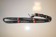 ***SOLD OUT***ARSENAL FC FOOTBALL CLUB BLACK SOCCER LANYARD KEYCHAIN PASSHOLDER NECKSTRAP ... NEW