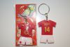 ARSENAL FC FOOTBALL CLUB HENRY #14 SOCCER JERSEY KEYCHAIN ....NEW