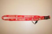 ARSENAL FC FOOTBALL CLUB RED SOCCER LANYARD KEYCHAIN PASSHOLDER ... NEW