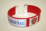 ARSENAL RED SUPER THICK FLEXIBLE BRACELET WRISTBAND .. FOOTBALL SOCCER CLUB .. NEW