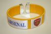 ARSENAL YELLOW SUPER THICK FLEXIBLE BRACELET WRISTBAND .. FOOTBALL SOCCER CLUB .. NEW