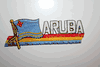 ARUBA COUNTRY FLAG WORD IRON-ON PATCH CREST BADGE ... NEW