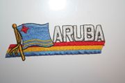 ARUBA COUNTRY FLAG WORD IRON-ON PATCH CREST BADGE ... NEW