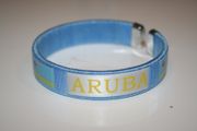 ARUBA LIGHT BLUE COUNTRY FLAG FLEXIBLE  BRACELET WRISTBAND .. NEW