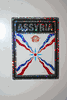 ASSYRIA COUNTRY FLAG SMALL METALIC CAR AUTOMOBILE BUMPER STICKER DECAL EMBLEM .. NEW