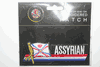 ASSYRIAN COUNTRY FLAG SMALL WORD IRON-ON PATCH CREST BADGE .. NEW