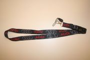 AUDI BLACK (BIG RED LETTERS) LANYARD KEYCHAIN PASSHOLDER .. NEW