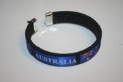 AUSTRALIA BLACK COUNTRY FLAG FLEXIBLE C BRACELET WRISTBAND .. NEW