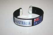 AUSTRALIA BLACK COUNTRY FLAG SUPER THICK BRACELET WRISTBAND .. NEW