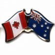 AUSTRALIA / CANADA COUNTRY FLAG SMALL METAL FRIENDSHIP LAPEL PIN BADGE .. NEW