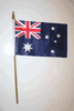 AUSTRALIA COUNTRY 4" X 6" SMALL STICK FLAG WITH 10" POLE . NEW