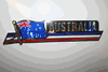 AUSTRALIA COUNTRY FLAG LONG METALIC BUMPER STICKER DECAL EMBLEM .. FIFA WORLD CUP SOCCER FOOTBALL ... NEW