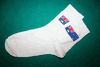 AUSTRALIA COUNTRY FLAG PAIR OF WHITE HIGH QUALITY DRESS SOCKS ... 2 SIZES AVAILABLE .. MEN'S & WOMEN'S .. NEW IN PACKAGE 