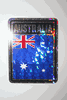 AUSTRALIA COUNTRY FLAG SMALL METALIC CAR AUTOMOBILE BUMPER STICKER DECAL EMBLEM .FIFA WORLD CUP SOCCER FOOTBALL ..  NEW