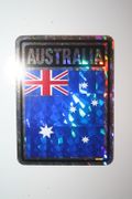AUSTRALIA COUNTRY FLAG SMALL METALIC CAR AUTOMOBILE BUMPER STICKER DECAL EMBLEM .FIFA WORLD CUP SOCCER FOOTBALL ..  NEW