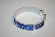 AUSTRALIA WHITE COUNTRY FLAG FLEXIBLE C BRACELET WRISTBAND .. NEW