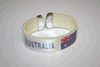 AUSTRALIA WHITE COUNTRY FLAG SUPER THICK BRACELET WRISTBAND .. NEW
